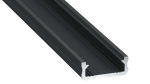 Lumines profile type D anodized black, 3 m